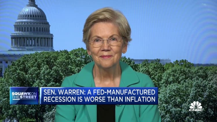 Fed should moderate aggressive rate hikes, says Sen. Elizabeth Warren