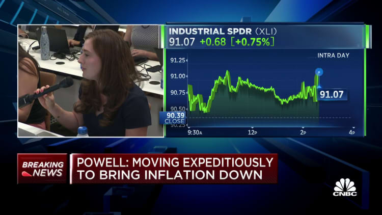 There's some evidence we're seeing the slowdown in economic activity we need, says Jerome Powell