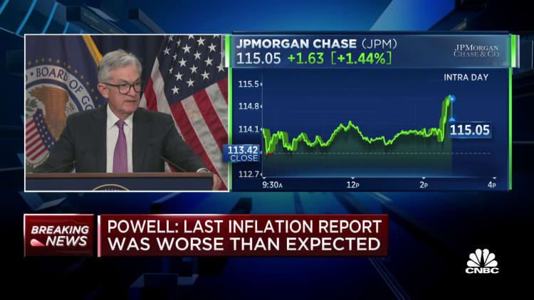 We think we need a period of growth below potential in order to create some slack, says Fed Chair Jay Powell