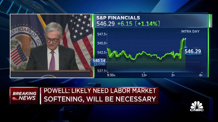 I don't think the U.S. is currently in a recession, says Jerome Powell