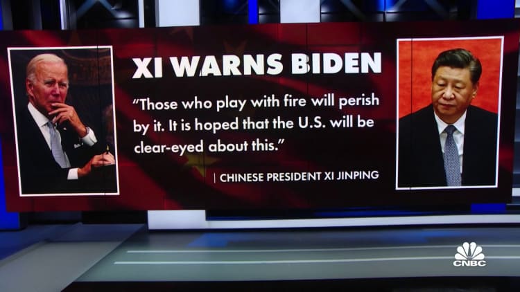 China's Xi warns Biden over Taiwan