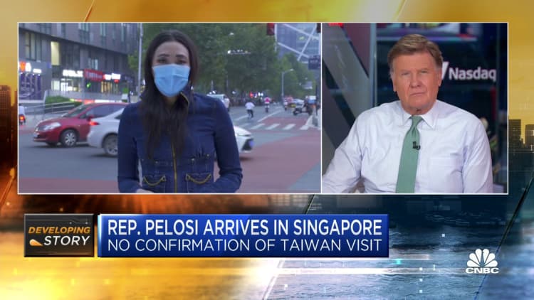 Rep. Nancy Pelosi arrives in Singapore; no confirmation on Taiwan visit