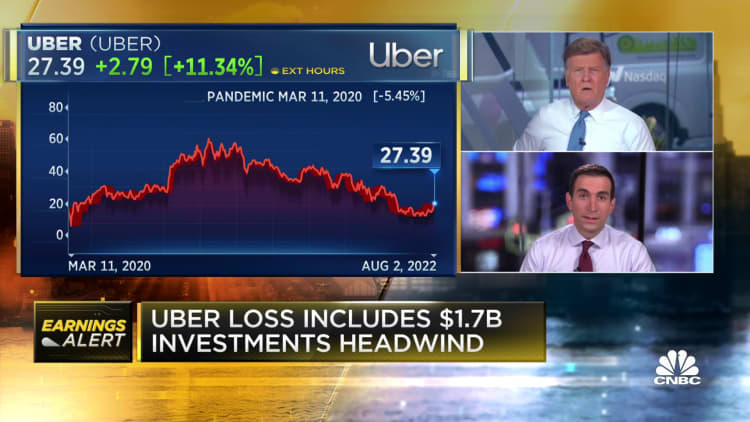 Uber reports quarterly loss, but beats on revenue