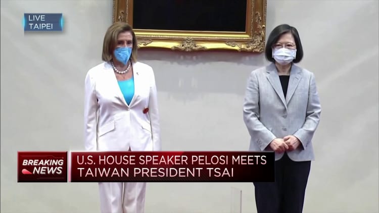 U.S. House Speaker Nancy Pelosi meets Taiwan’s president