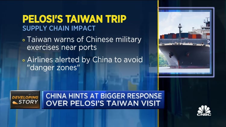 China warns of stronger response following Pelosi's Taiwan visit