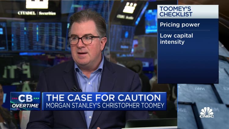 Morgan Stanley's Chris Toomey makes his bearish case for caution in the market