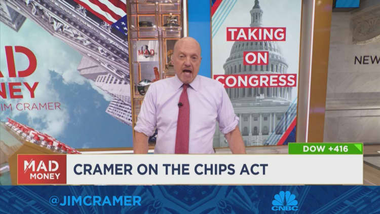 Jim Cramer gives his take on the Inflation Reduction Act and CHIPS and Science Act