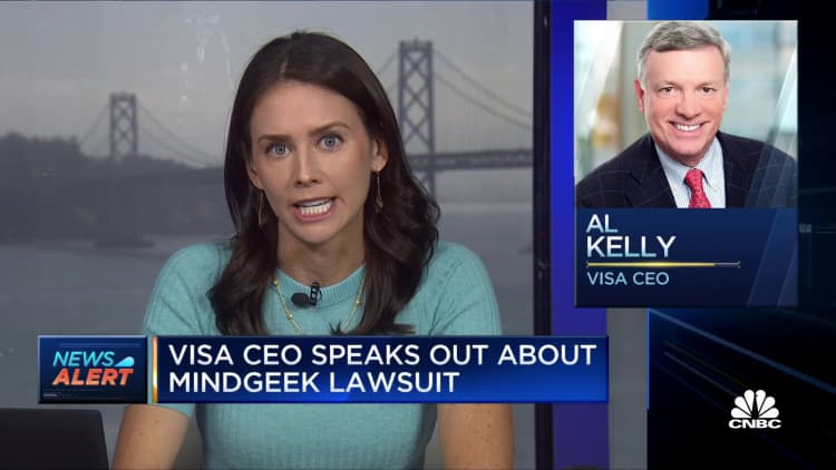 Visa CEO says company suspending TrafficJunky's card acceptance privileges