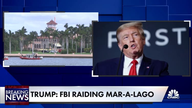 Trump issues statement on FBI raid of Mar-A-Lago