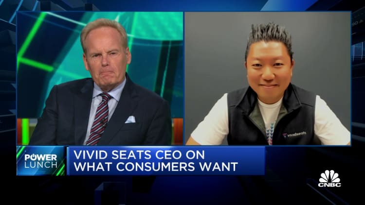 We've seen great strength across all categories despite slowing consumer spending, says Vivid Seats CEO