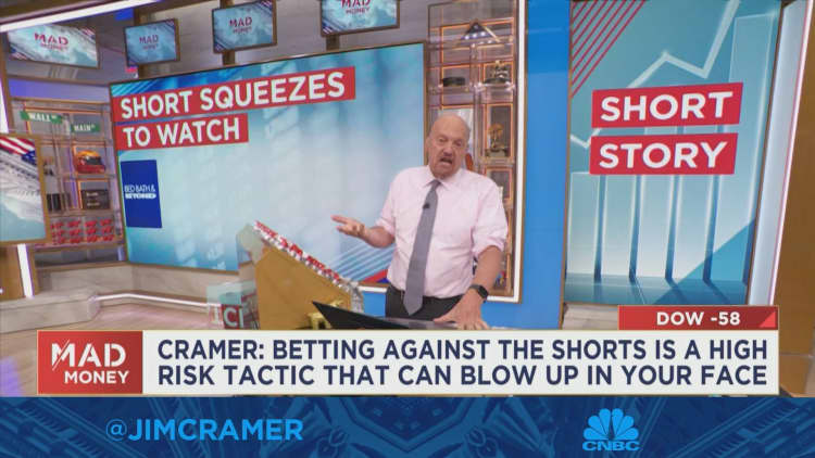Jim Cramer explains why betting against the shorts is a high-risk strategy