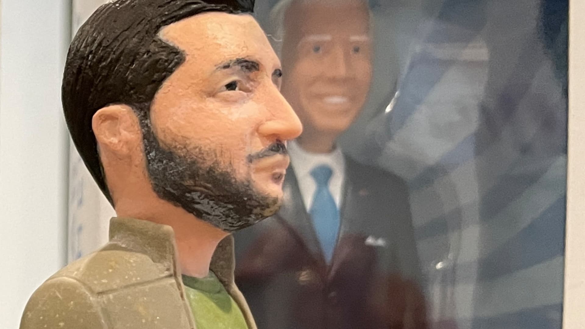 A prototype of the Zelenskyy action figure in Brooklyn, NY, August 9, 2022.