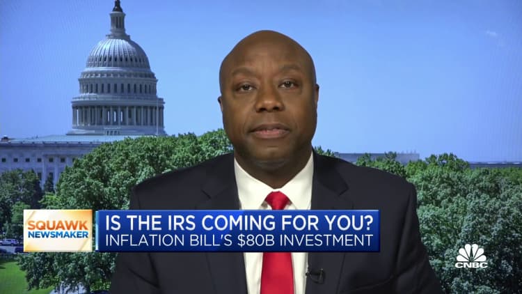 The IRS does not need an $80 billion investment, says Sen. Tim Scott