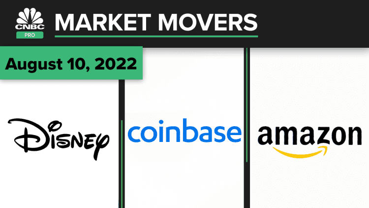 Disney, Coinbase, and Amazon are some of today's stocks: Pro Market Movers August 10