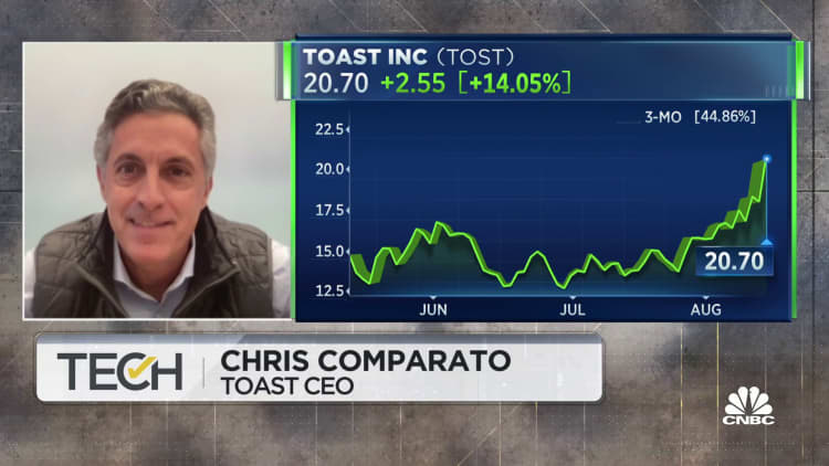 We're seeing the return of dining, but offsite it's here to stay, says Toast CEO