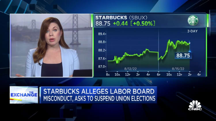 Starbucks alleges labor board misconduct, asks for suspension of union elections