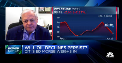 The reasonable trading range for oil is downward, says Citi's Morse