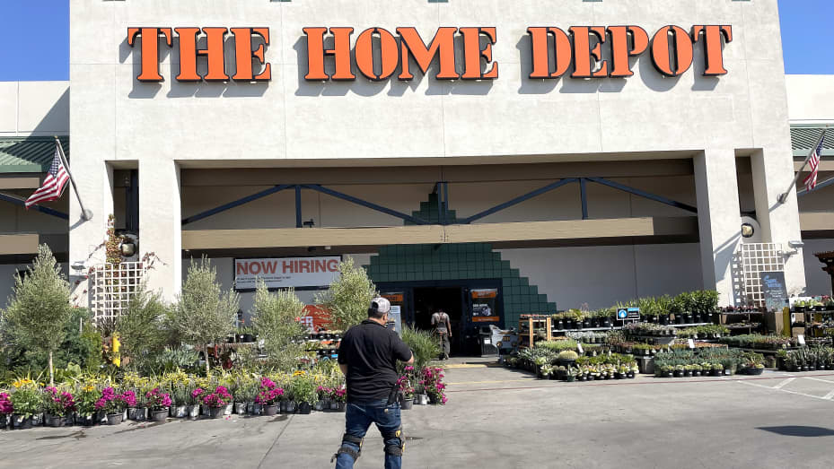A customer enters a Home Depot store on August 16, 2022 in San Rafael, California.
