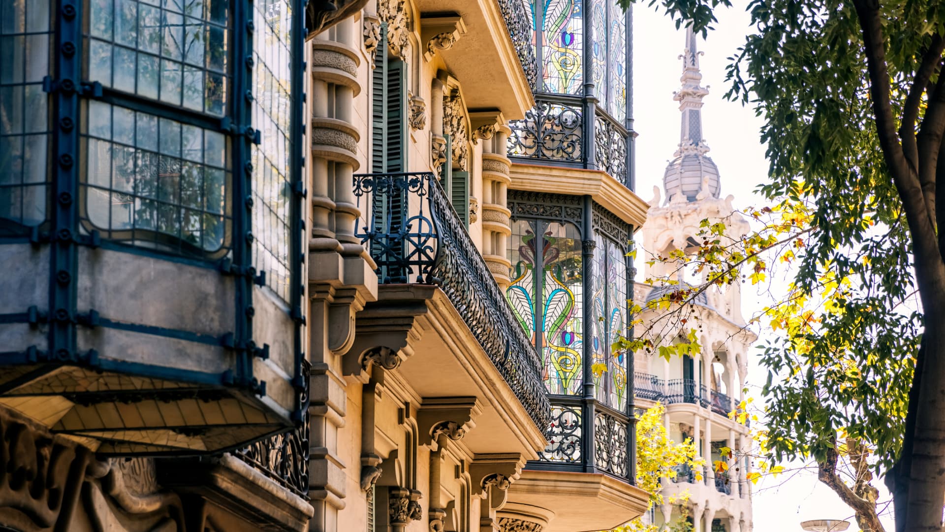 Residential buildings in Barcelona's Eixample district.