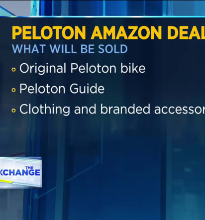 Peloton shares pop after company announces it will sell on Amazon