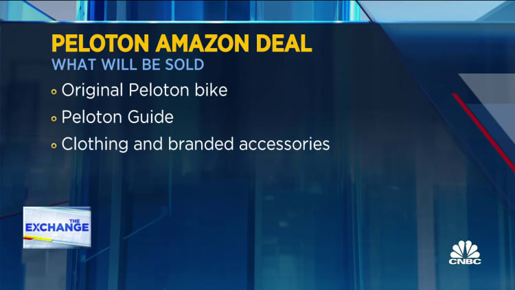 Peloton's stock soared after the company announced it would sell to Amazon