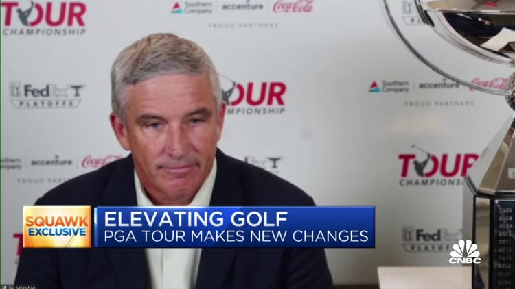 PGA Tour Commissioner Jay Monahan in competition with LIV Golf