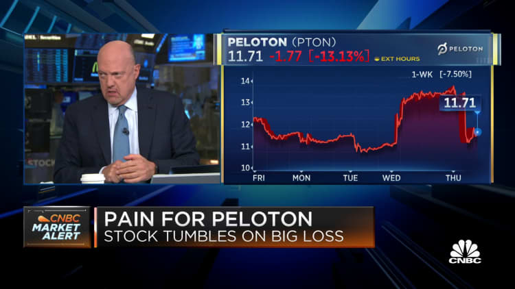 Investors buy Peloton for CEO Barry McCarthy, says Jim Cramer