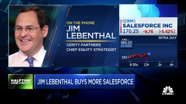 I'm adding Salesforce here, but it's still a small position, says Cerity's Jim Lebenthal