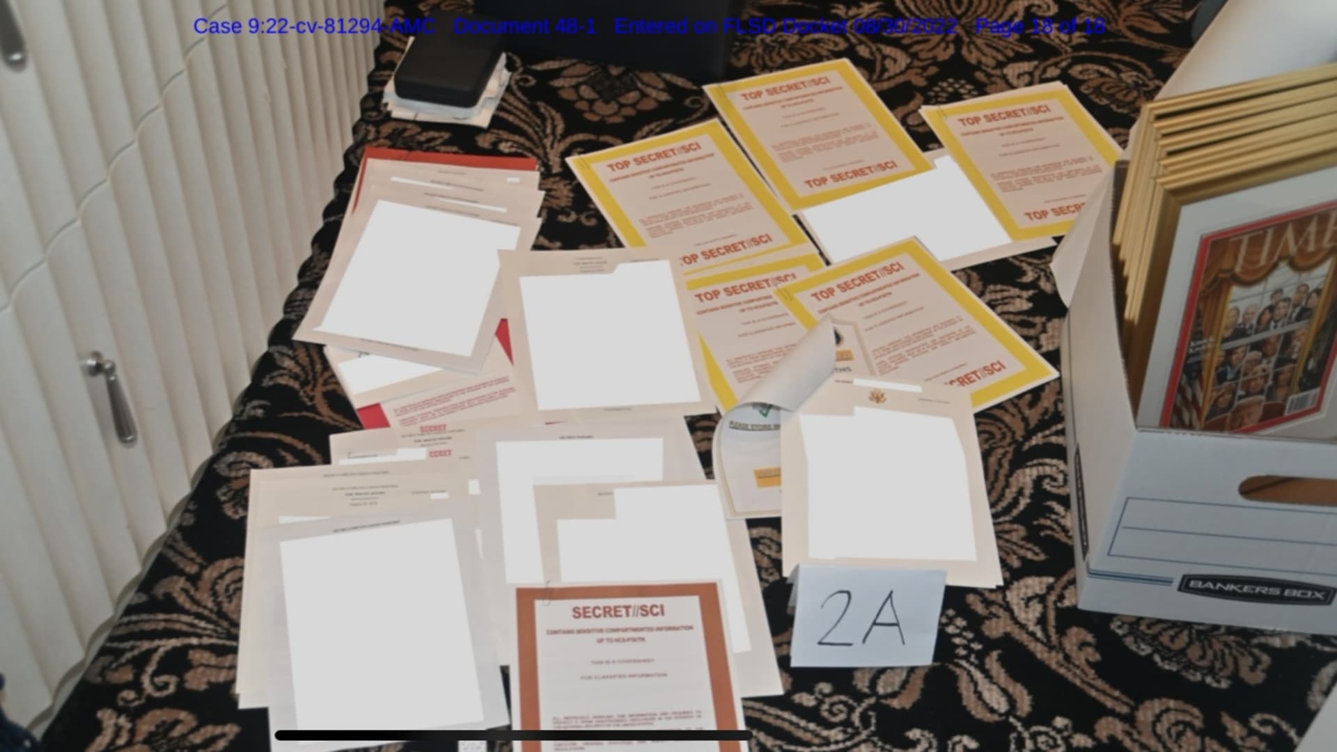 Four dozen empty folders marked ‘CLASSIFIED’ found in Trump Mar-a-Lago