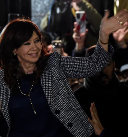 Argentina's vice president unharmed after man points gun at her in a crowd