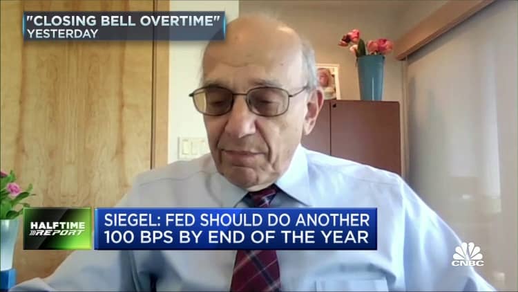 Fed should raise another 100 basis points by the end of the year, says Wharton's Siegel
