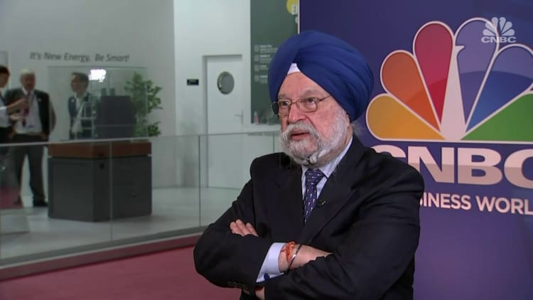 Watch CNBC's afloat  interrogation  with India's Petroleum Minister Hardeep Singh Puri