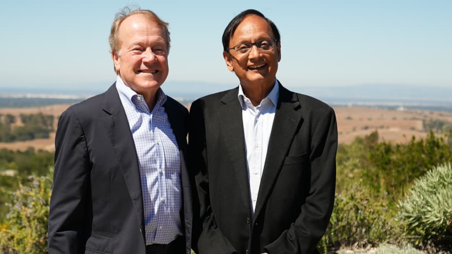 Nile's founders, John Chambers, left, and Pankaj Patel, have worked together for almost 25 years.