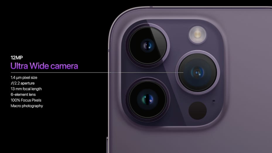 Câmera ultra larga no iPhone 14