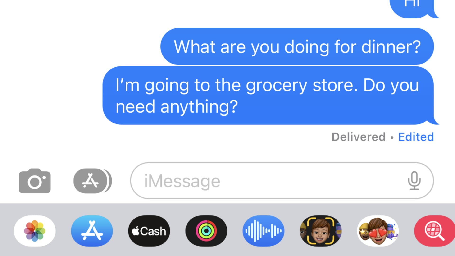 Edited text on iMessage using iOS16.