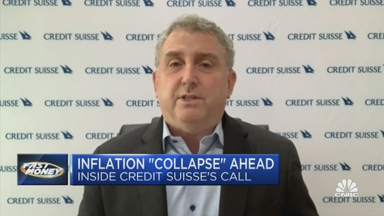 クレディ・スイスは、インフレの「崩壊」による主要な市場の反発を予想している