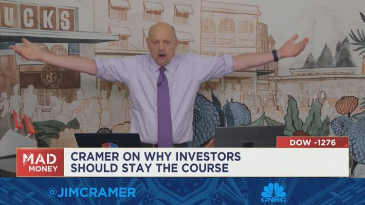 Jim Cramer explains why he stayed the course during Tuesday's market plunge and did not sell