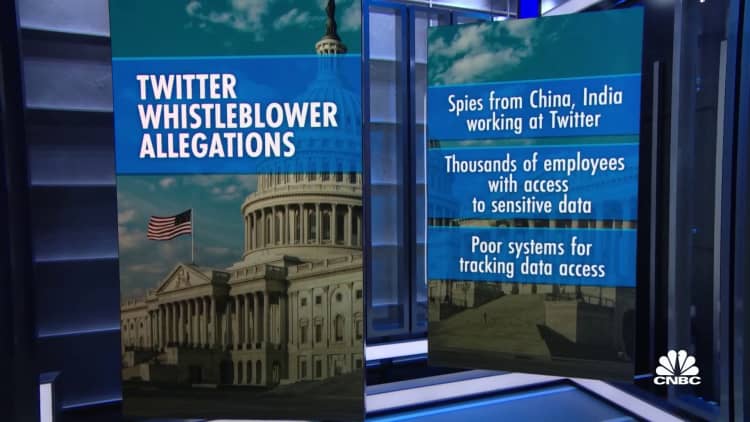 The whistleblower said there was a Chinese government spy working at Twitter