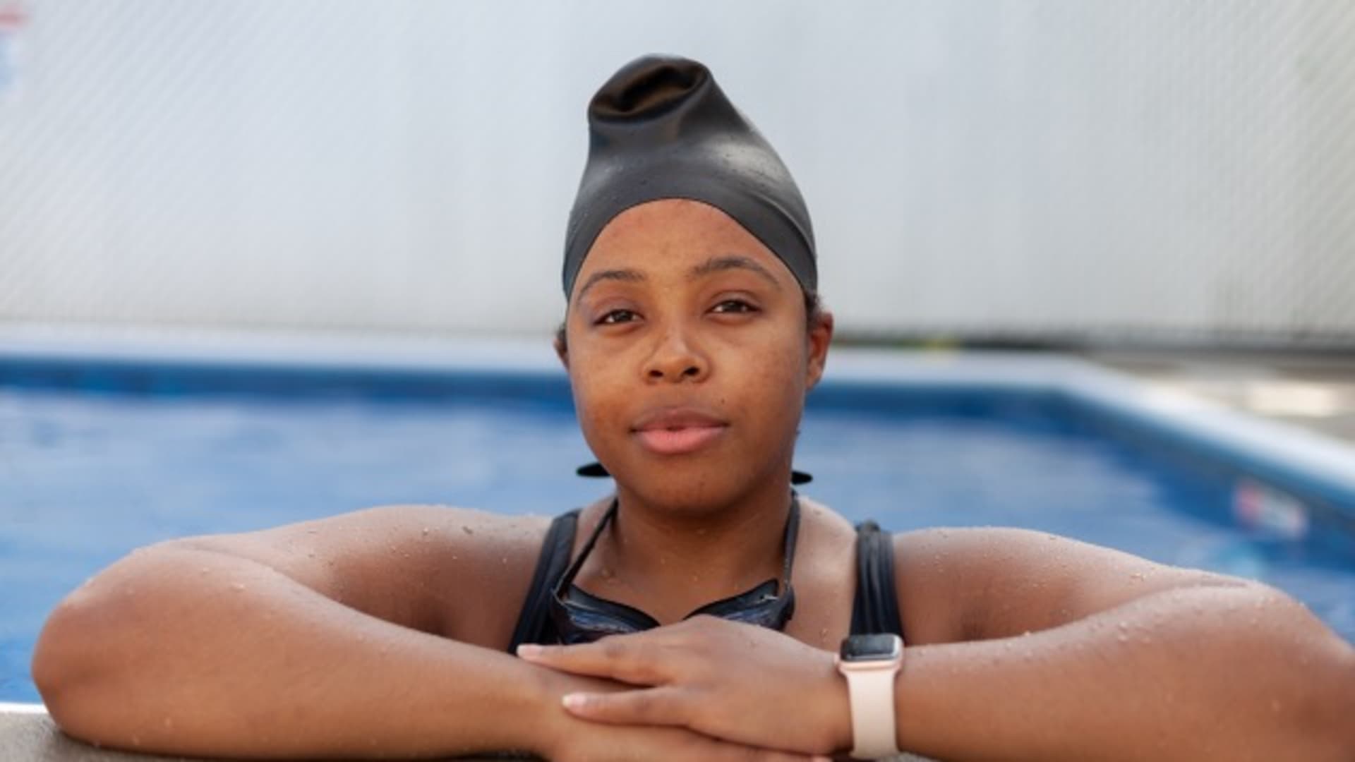 While attending CUNY York College in Queens, New York, where she studied journalism, Paulana Lamonier joined the swim team and eventually became the captain.