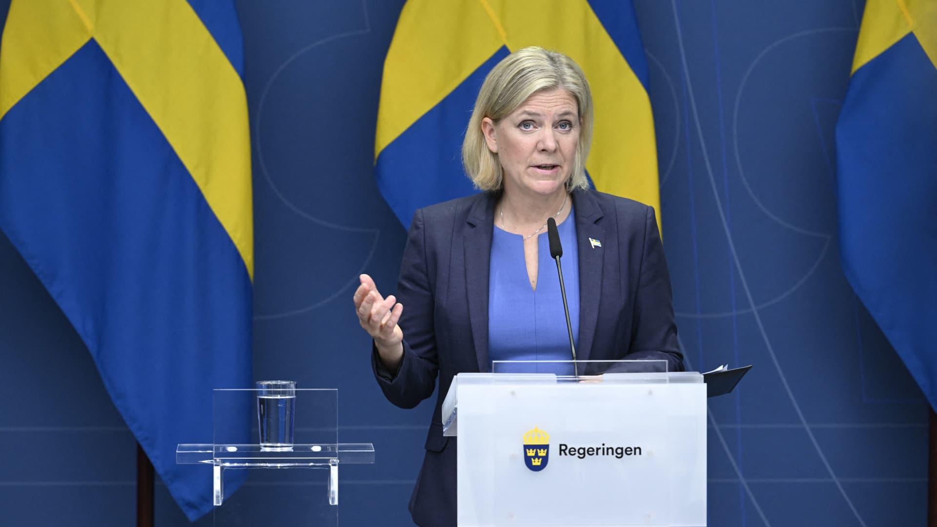 Andersson became Sweden's first-ever female prime minister last year and has led the country's historic bid to join NATO following Russia's onslaught in Ukraine.