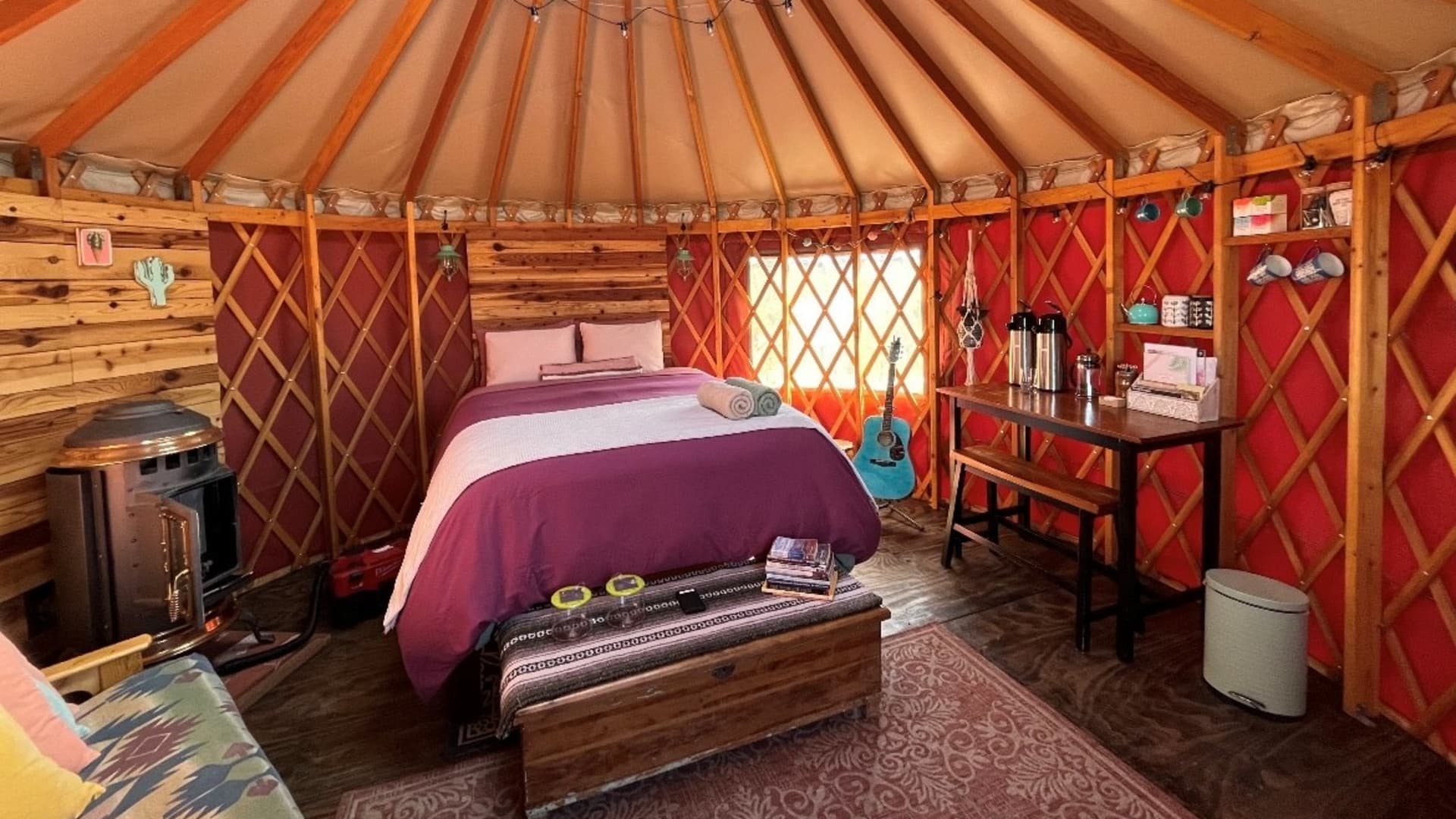 Herron's yurt currently costs $186 per night and can host up to four people. He says he primarily gets couples, millennials and older, who are looking for an off-the-grid-experience. 