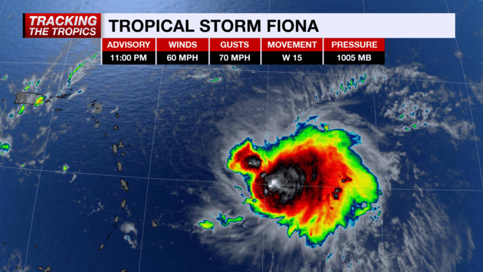 Tropical Storm Fiona bringing heavy rains to Puerto Rico