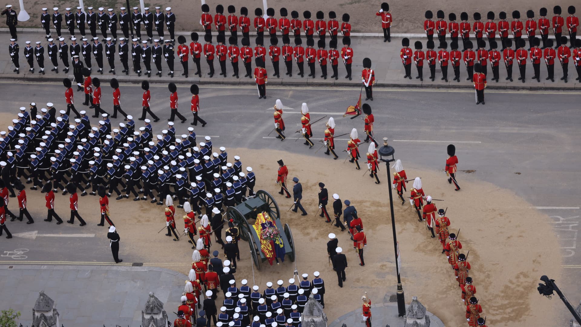 The UK Armed Forces have played a part in the procession for Her Majesty The Queen's funeral and committal service today, in London and Windsor.