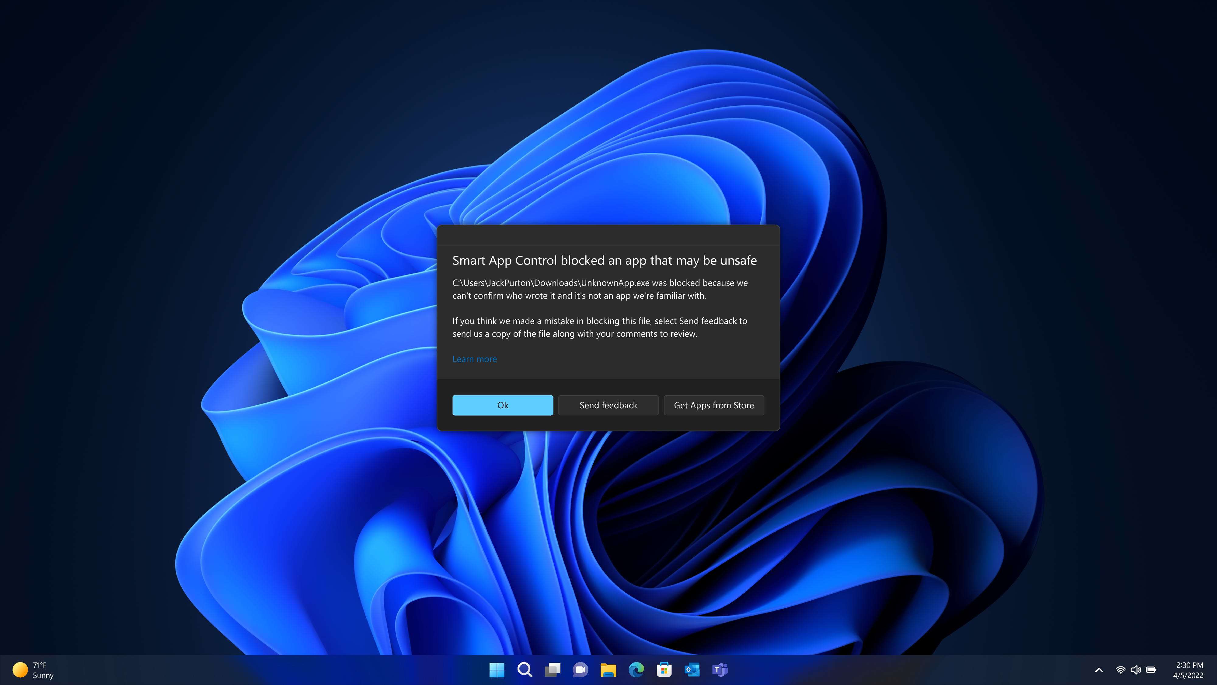 Microsoft's Windows 11 can now block unsafe files and applications.