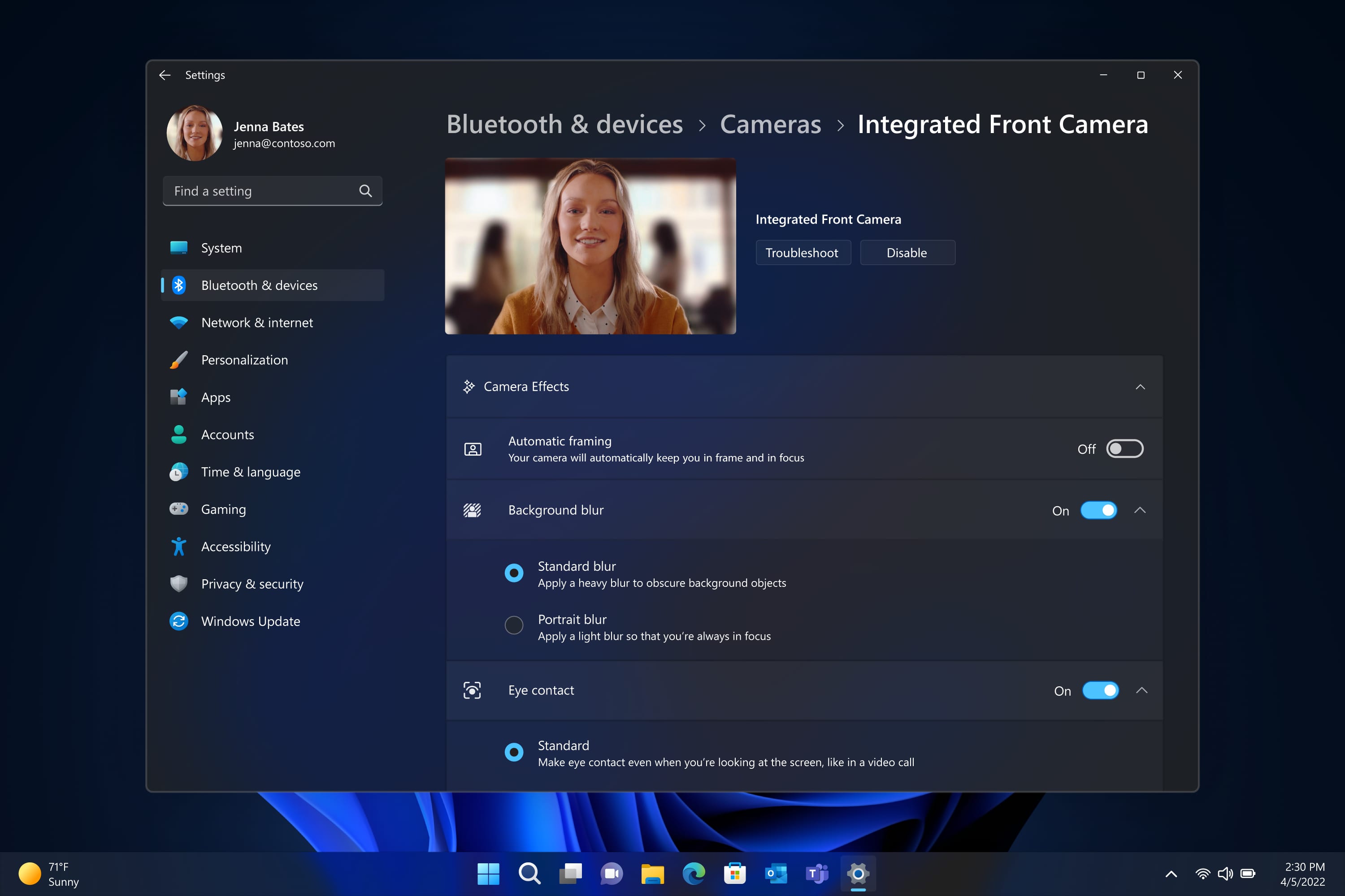 If you have a compatible PC, Windows 11 can make it look like you're always making eye contact on video calls.