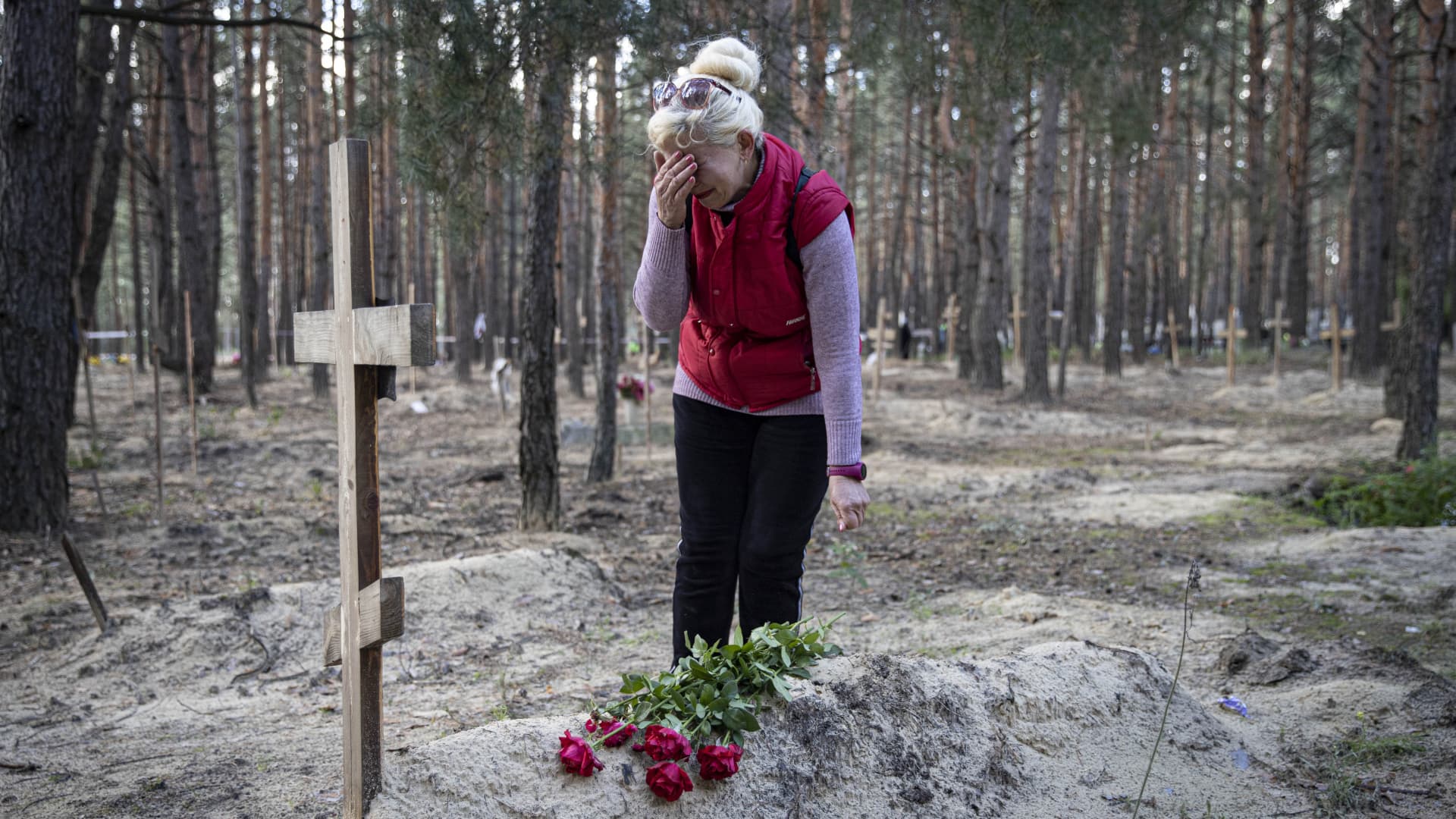 Mass graves in Izyum, Ukraine, may be ‘worse’ than in Bucha, Biden adviser says