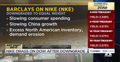 Barclays downgrades Nike to equal weight