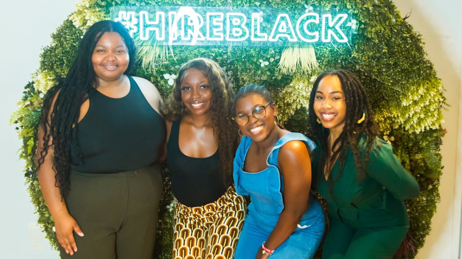 Members of the #HireBlack team: Ashlee Jones, Jedaiah Daniels, Qiana Pierre and Niani Tolbert