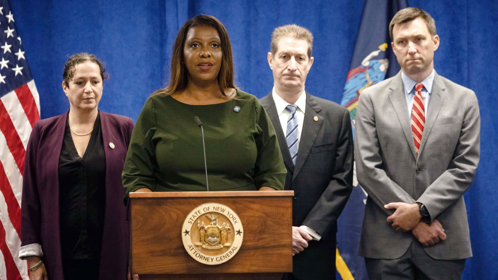 New York Attorney General Letitia James says Trump committed crimes, asks federa..