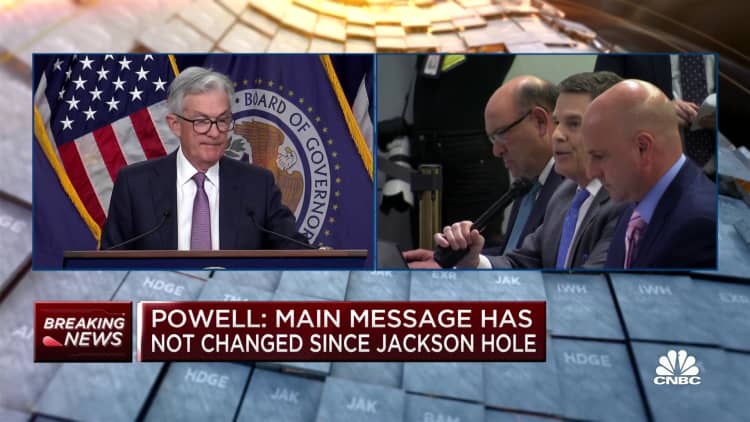 There's a very high likelihood we'll see a period of below-trend growth, says Fed Chair Powell